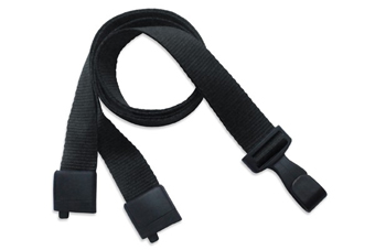 BRADY PEOPLE ID, STANDARD LANYARD, EARTH-FRIENDLY PET, BLACK, 5/8